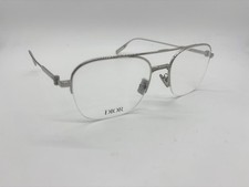 NEW DIOR NeoDior O S5U Silver Aviator Eyeglasses 54-19-145mm Comes w/Full Set