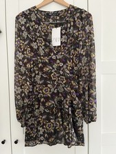 BNWT Zara Floral Print Dress Size S