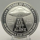 UFO Over the Great Wall of China  1 Oz  .999 Fine Siver Round We are not alone