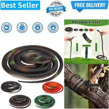 5 Pieces Rubber Snakes 120cm Fake Snake 75cm Plastic Snakes Realistic Snakes ...