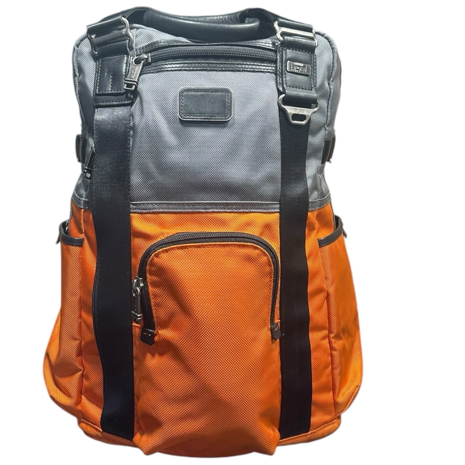 Tumi LeJeune 2-Way Backpack Tote 22380SPH Ballistic Nylon/Napa Leather Orange