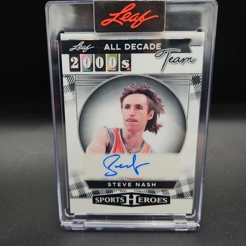 Steve Nash All Decade Team 2000s Leaf Sports Heroes 2/2 Autographed Mint D00-SN1