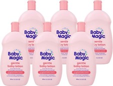 Baby Lotion 16.5 Fl Oz Pack of 6 Vitamins Aloe Pink Magic Gentle 705544