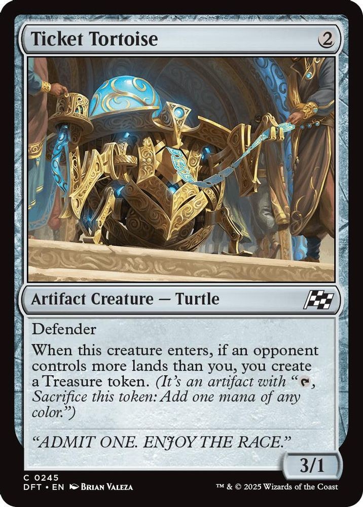 2025 Magic: The Gathering: Aetherdrift - Ticket Tortoise (#245, C, Near Mint)