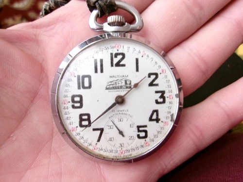 Antique WALTHAM Men's Railroad Pocket Watch 17 Jewels Antimagnetic For Repairs