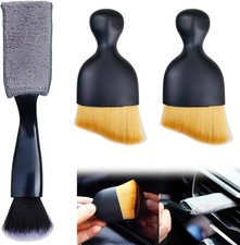3 Pack Car Interior Detail Dust Brush, Microfiber Duster Brush, Feather Duster,