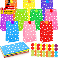 PapiertüTen 40 Pcs GeschenktüTen Papier Bunt Mit 48 Aufkleber Kraftpapier TüTen