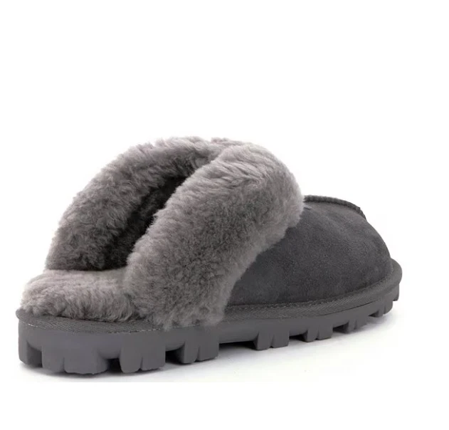 LO ÚLTIMO UGG Coquette Gamuza Firma Logo Detalle Clima Frío Zapatillas - Gris NUEVAS WI Foto 2 de 4