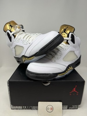 NEW DS Nike Air Jordan 5 Retro Olympic 2016 Size 12 Authentic DS Rare Aj5 Gold