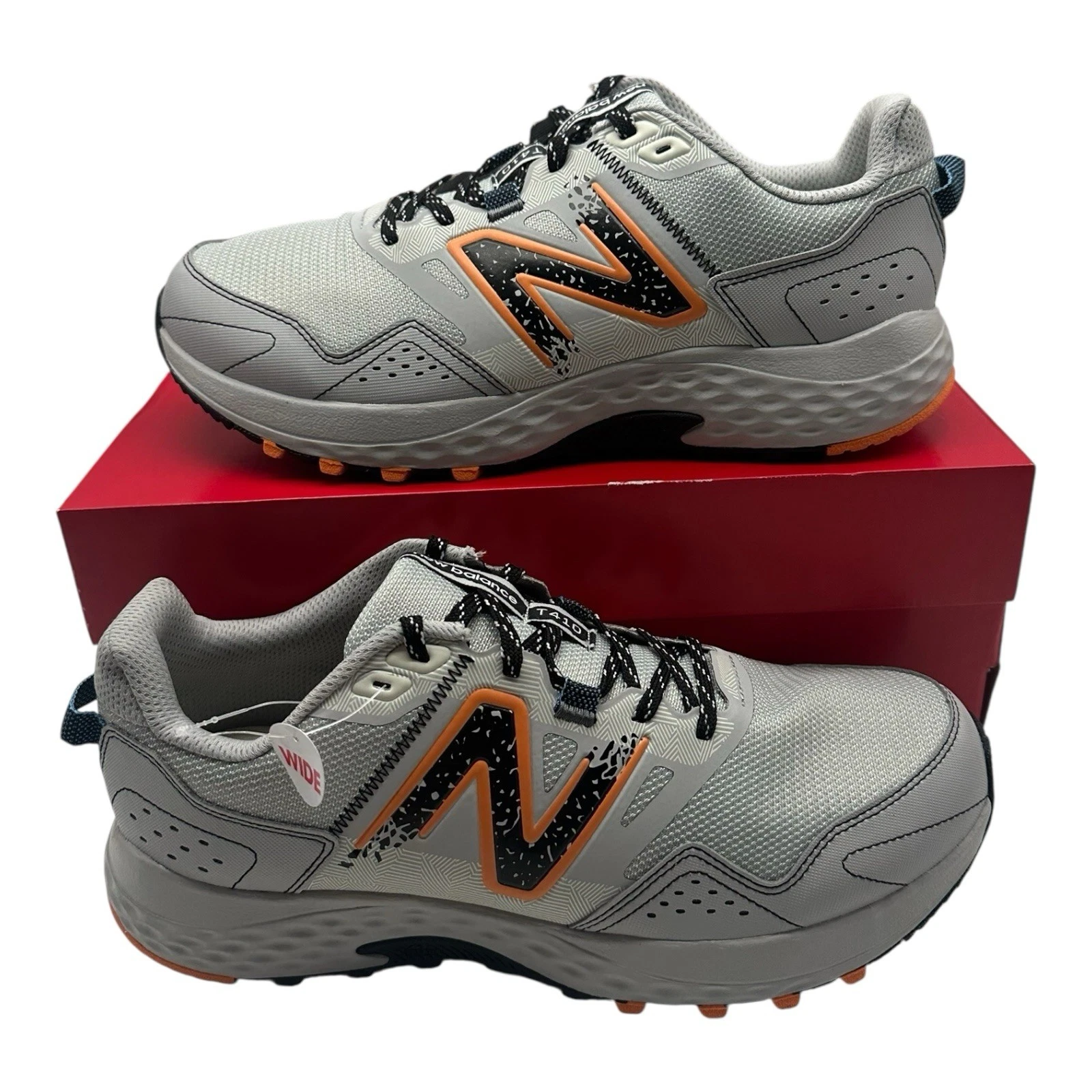 New Balance 410v8 Trail Running Shoes Men Sz 10.5 4E WIDE Grey Sneakers MT410CA8