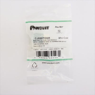 50PCS Panduit Giga TX Cat6 Network jack CJ688TGYL CJ688TGGR CJ688TGRD CJ688TGIW