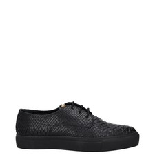 SWEAR Mens Shoes Black Leather Croc Detail Casual Sneaker Low Top UK8 RRP 250