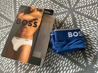 Boss Hombre’s Power Briefs Mini/Brief Algodón Elástico Azul Talla L Grande NUEVO