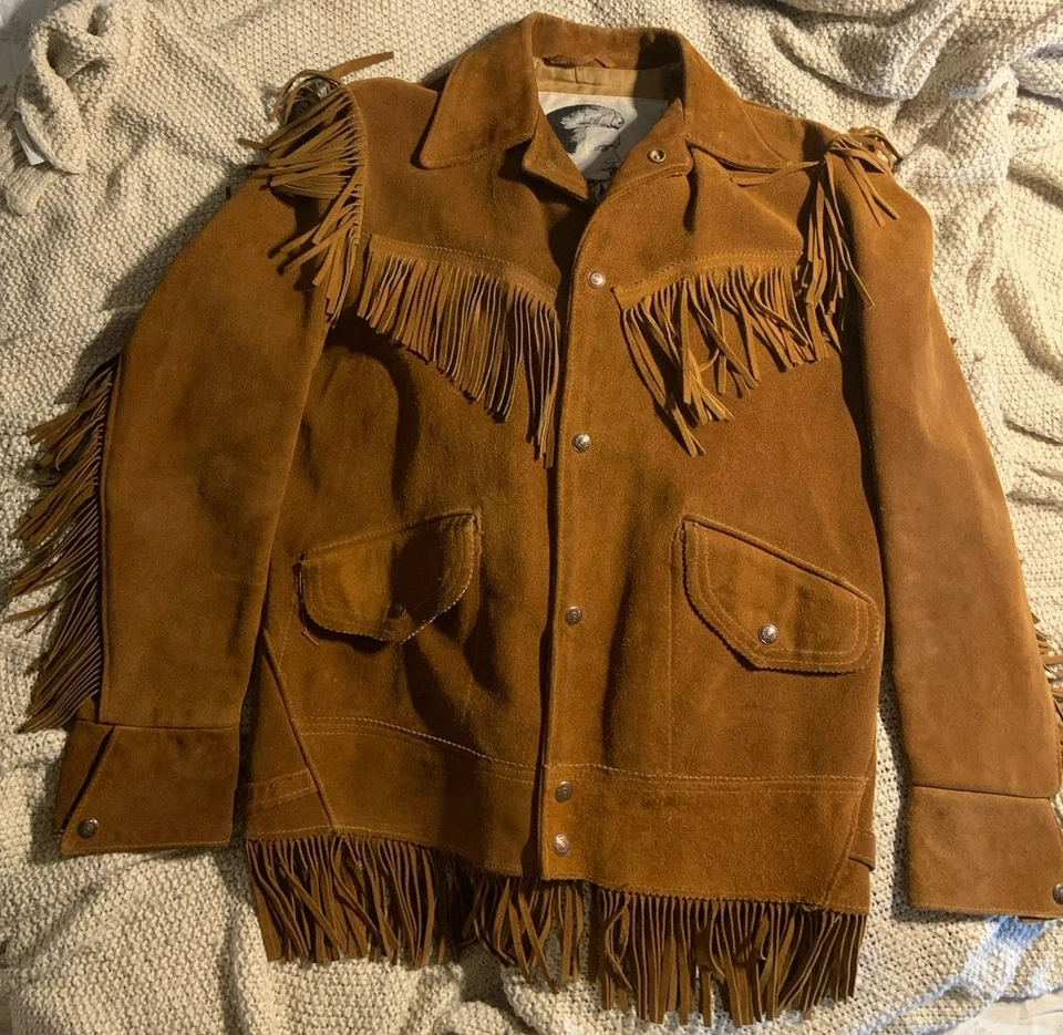 1985 Schott James Dean Collection Fringe Suede Jacket Sz 38! Pristine Condition! - Image 3 of 4