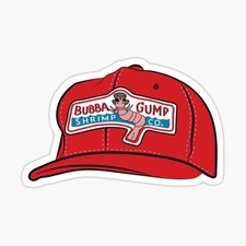 Forrest Gump Bubba Gump Shrimp Decal Hat Boat Funny Sticker For Car Laptop Cup