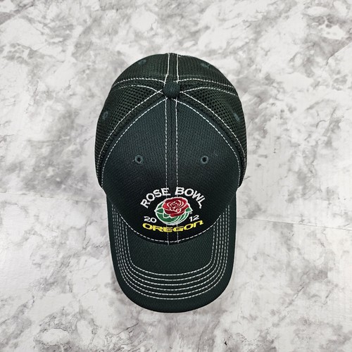 Oregon Ducks Rose Bowl 2012 Padded Mesh Strapback Ball Cap Hat Dark Green Vtg - Picture 3 of 6