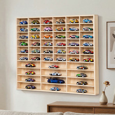 For Diecast Car Matchbox 1/64 Display Wooden Unit Shelf Toy Storage