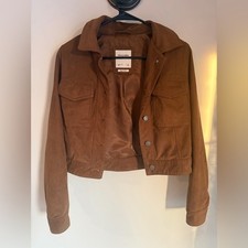Abercrombie Fitch Women's crop suede jacket