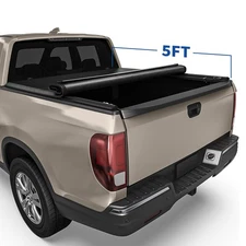 5ft Roll up Tonneau Cover for 2017- 2026 Honda Ridgeline Truck Bed Waterproof