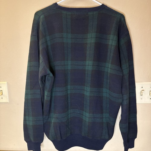 Vintage Ralph Lauren Polo Tennis Herren Größe LG karierter Strickpullover Pullover gebraucht, in einwandfreiem Zustand - Bild 4 von 9