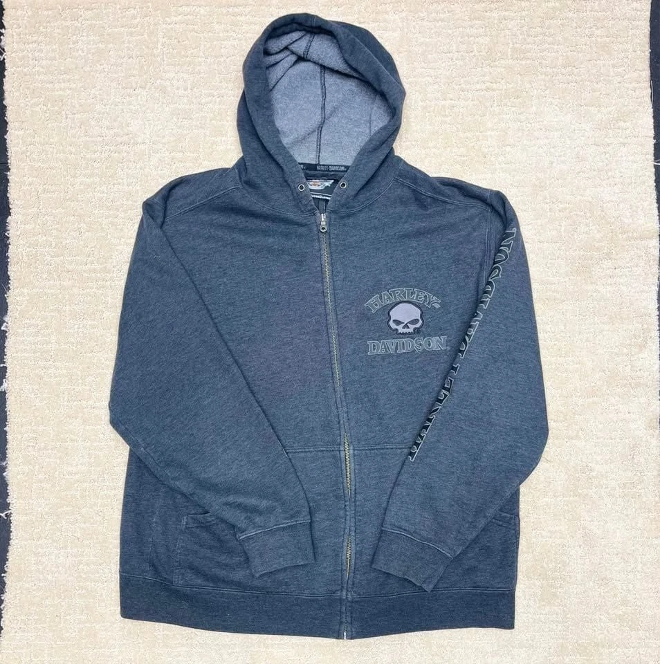 harley davidson zipper hoodie products for sale | eBay