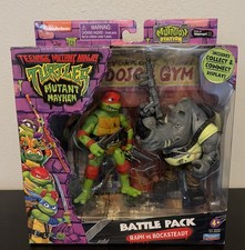 Teenage Mutant Ninja Turtles Mutant Mayhem Raph Vs Rocksteady Battle Pack  NEW