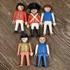 Lot Of 5 Vintage Playmobil Figures w/ British Redcoat And Circus Clown