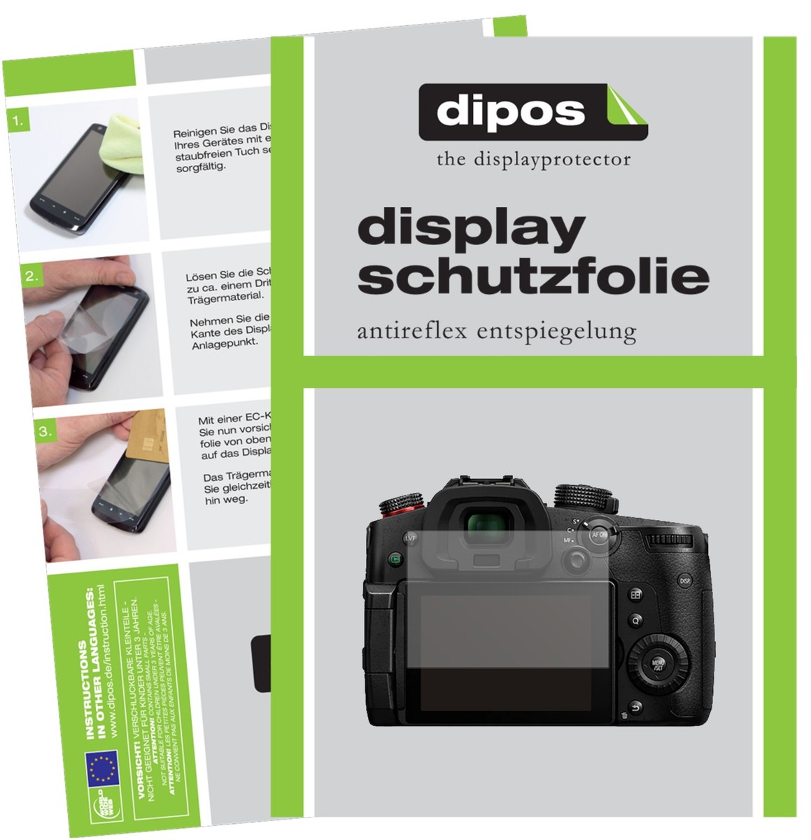 Pellicola Protettiva Dipos Per Panasonic Lumix DC-GX880 (2 Pezzi) - Vetro Rinforzato 9H Antigraffio E Antiurto - Trasparente E Anti-impronta - Facile Da Applicare Senza Bolle