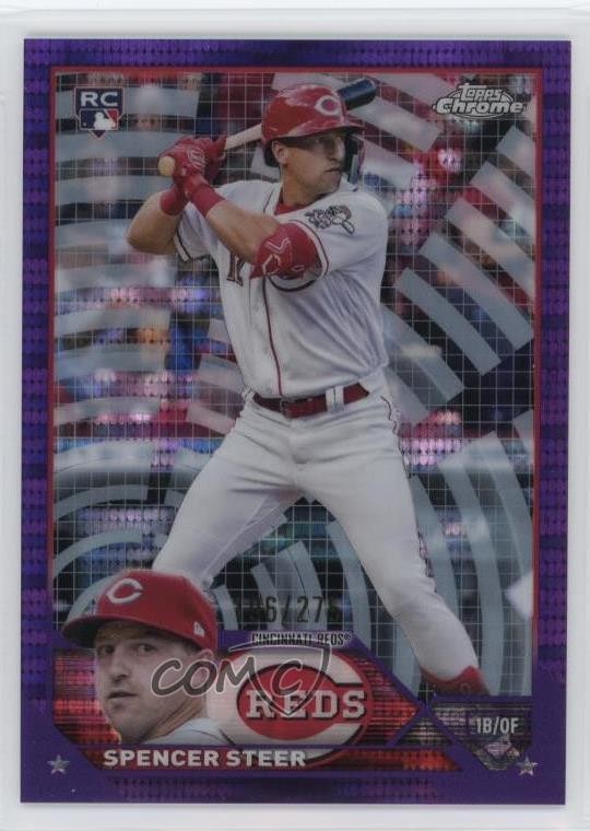 2023 Topps Chrome Purple Sonar Refractor 6/275 Spencer Steer #146 0j19