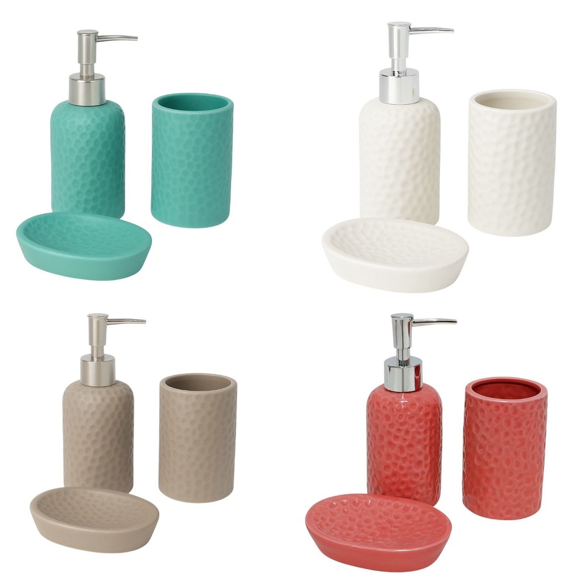 Juego De Baño De 3 Piezas En Cerámica Accesorios De Baño Moderno Porta Jabón