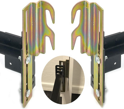 2 Pcs 711 Bed Frame Bolt On to Hook On Conversion Brackets for Headboard with Ha