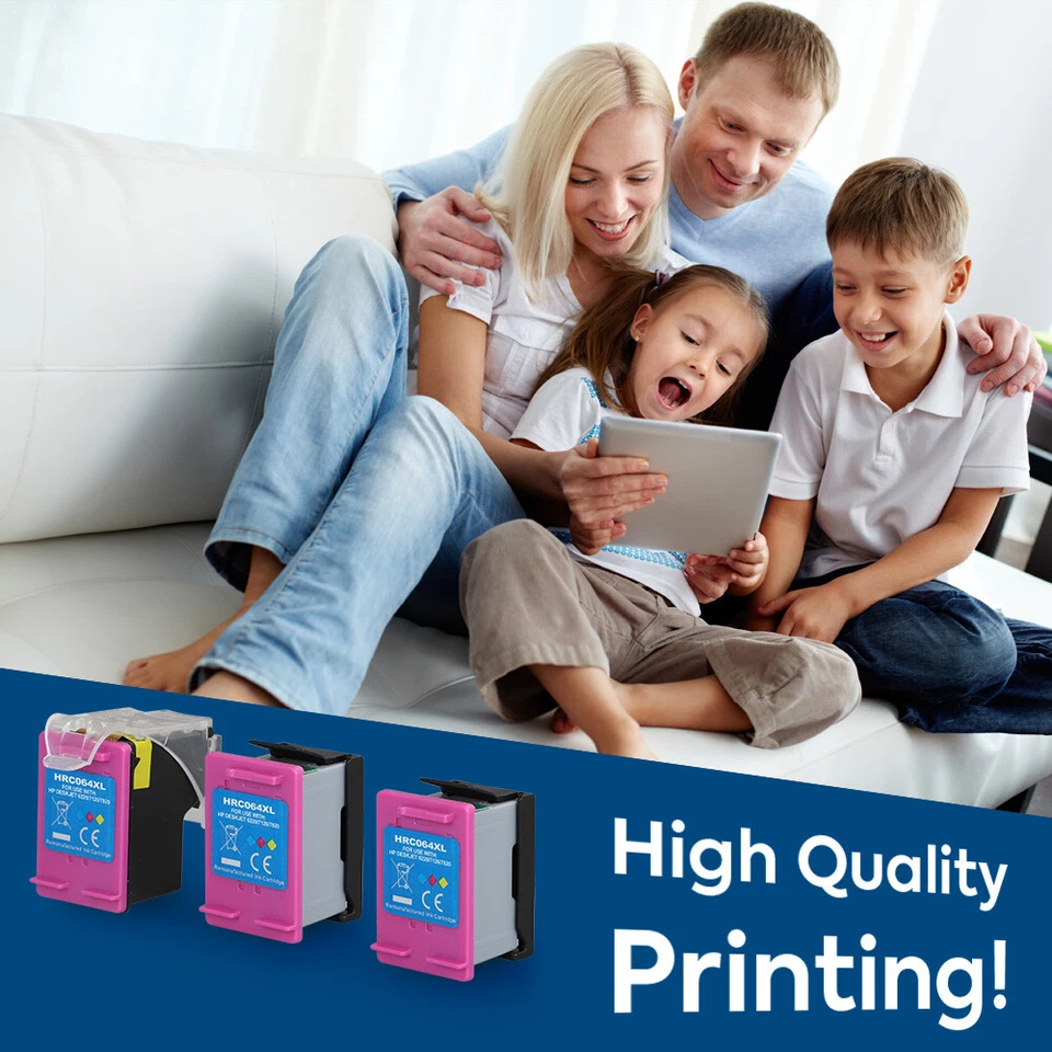 64XL Ink Cartridge Compatible for HP E-64 XL HP Envy 6222 6232 6255 3PK Color - Image 3 of 4