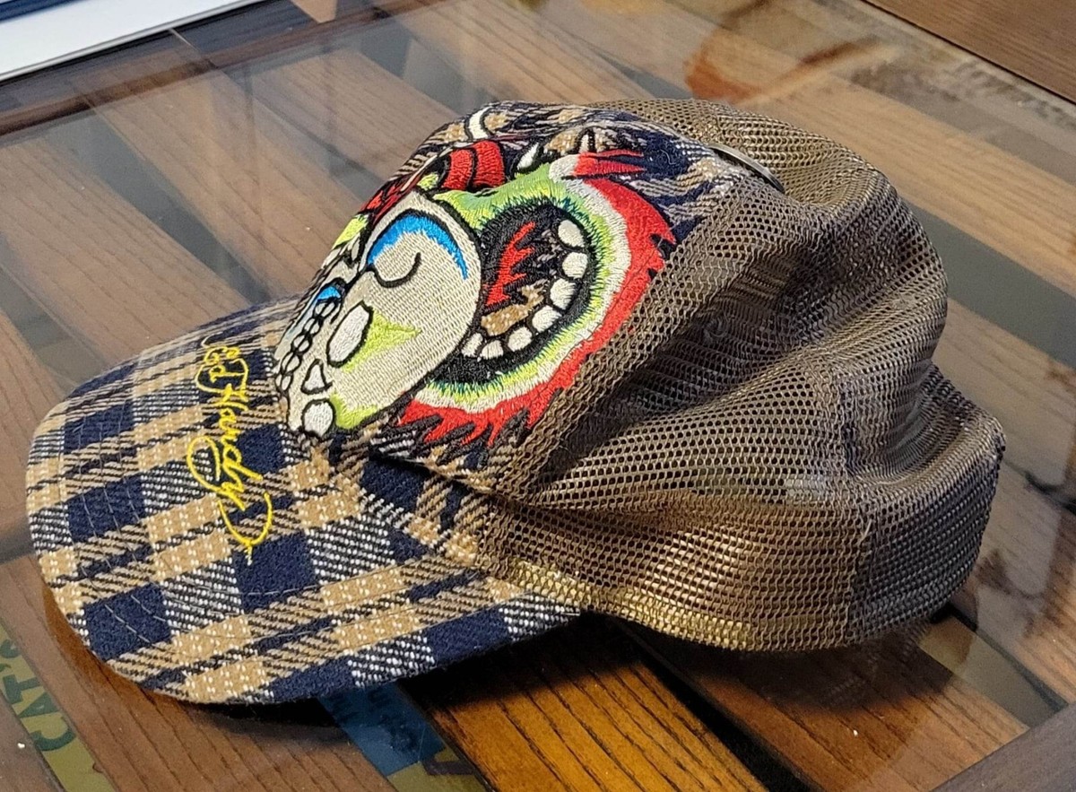 Ed Hardy Military Skull Cap y2k・ギャル Ed Hardy Battle Skull Leopard Trucker Hat – DTLR