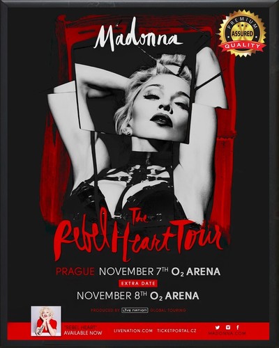 Madonna - The Purple Heart Tour - Prague - Metal Sign 11 x 14 - Picture 3 of 4