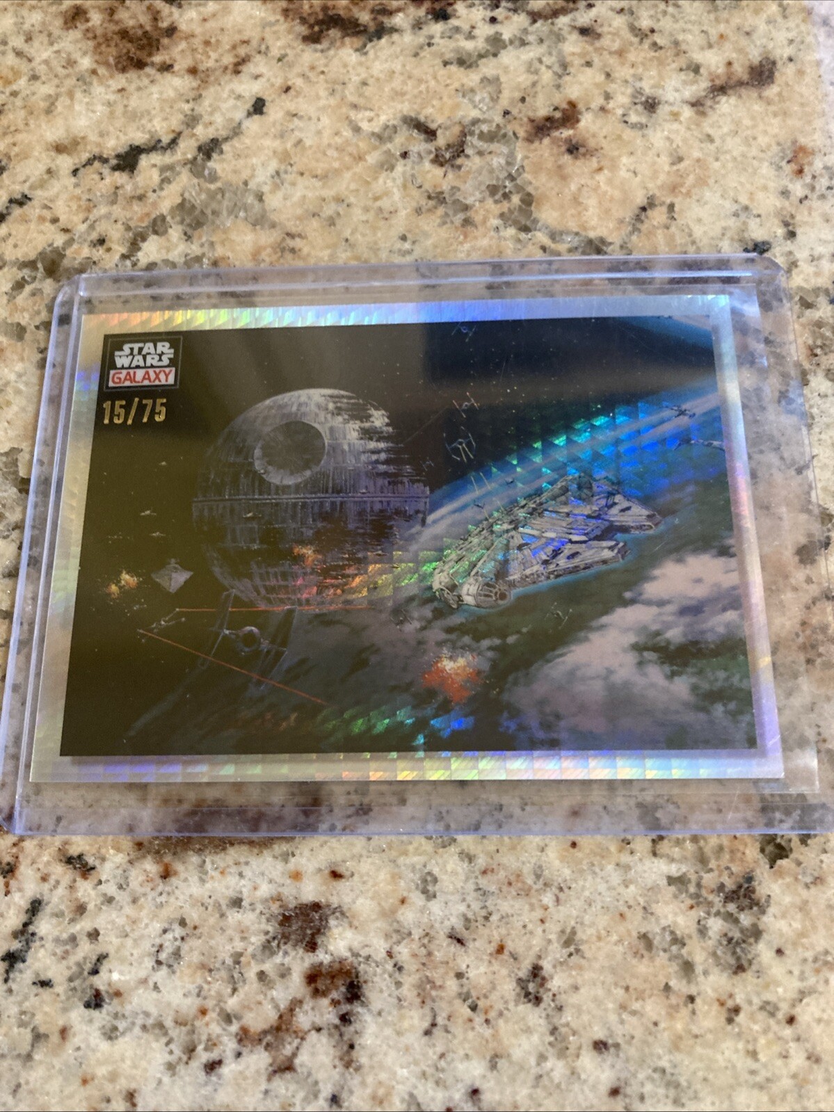 2023 Topps Star Wars Chrome Galaxy Prism /75 Battle Of Endor #86