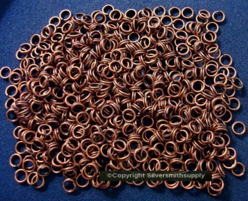 4mm Copper plated split rings jump rings 500pcs clasp charm attachment fpc339 - Picture 3 of 3