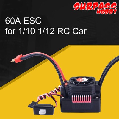 SURPASSHOBBY KK 60A ESC Waterproof for 1/10 1/12 RC Car 3660 Brushless  Motor
