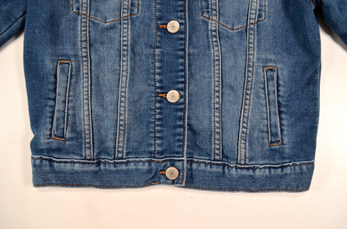 Gap Blue Denim Button Front Trucker Jacket Youth Girls Size L - Picture 6 of 9