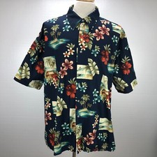 Pierre Cardin 2XL Multicolor Floral Button Front Short Sleeve Casual Men's Shirt