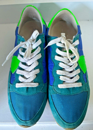 PHILLIPE MODEL TRPX Sneakers Teal Green Unisex Boys Kids Shoes 38 US 6 - Picture 2 of 14