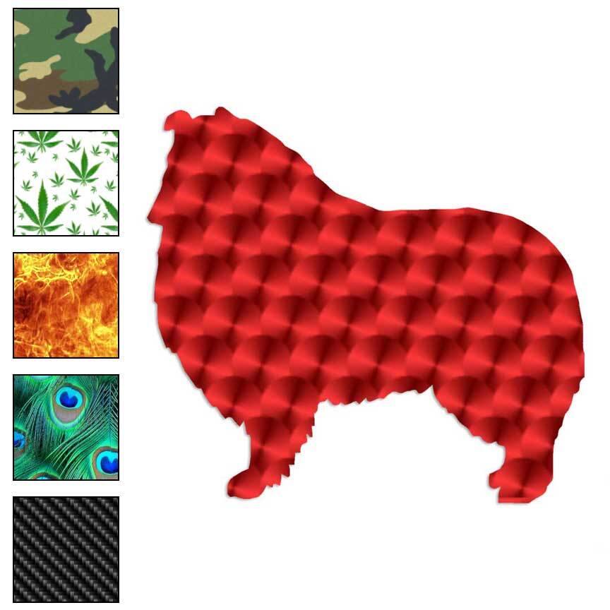 Rough Collie Dog, Vinyl Decal Sticker, 40 Patterns & 3 Sizes, #1939