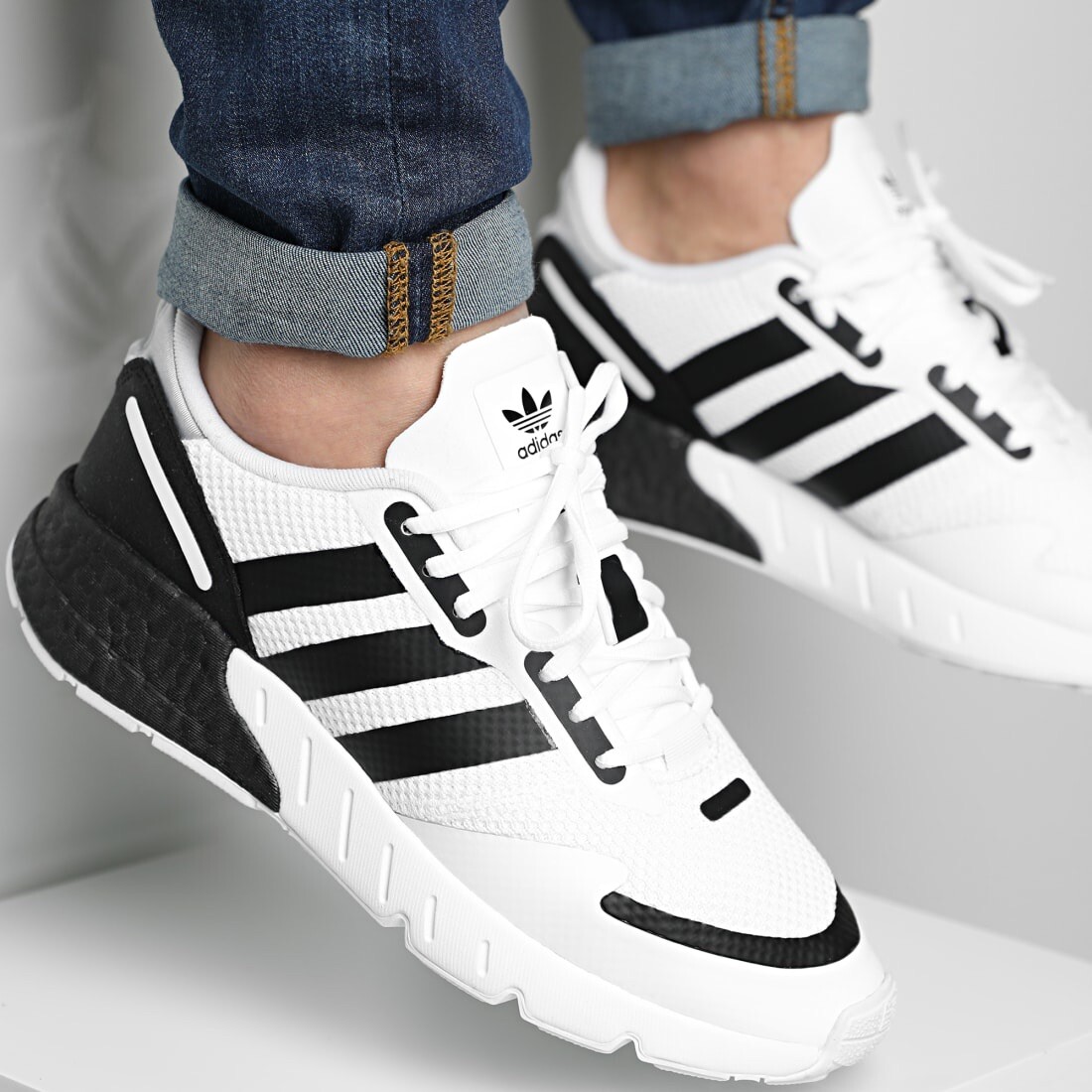 Niet essentieel naaimachine stil Adidas Originals ZX 1K Men's Athletic Shoe White Running Sneaker Trainers  #510 | eBay