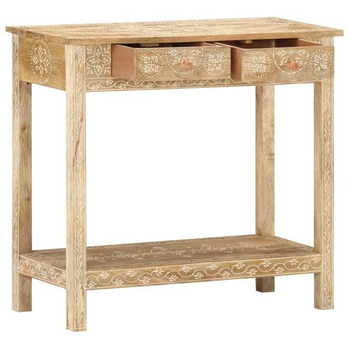 vidaXL Console Table 80x35x74 cm Solid Mango Wood HEE - Picture 3 of 10