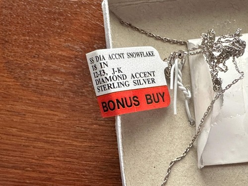 Sterling Silver 925 Diamond Accent Snowflake Winter Pendant Necklace 18" Chain - Imagen 3 de 4