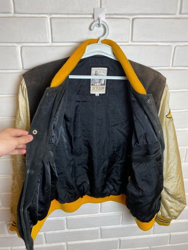 Ryan Leather Wear Men’s Vintage Varsity Jacket Very Rare Size M Made In Korea - Picture 17 of 21