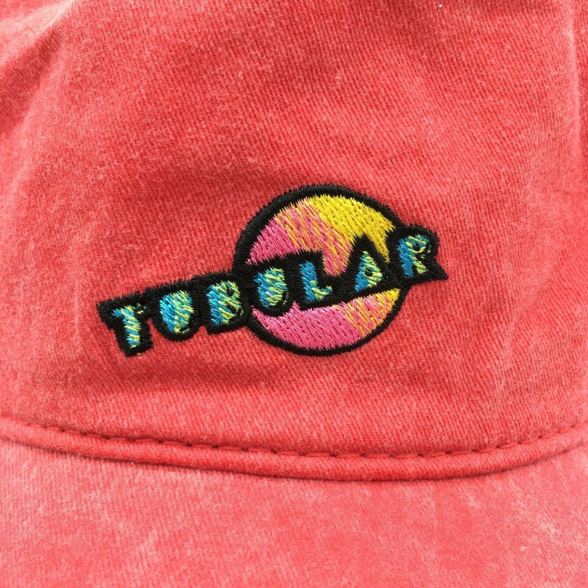 Maui And Sons Mens Hat Coral Tubular Embroidery Strapback Cap