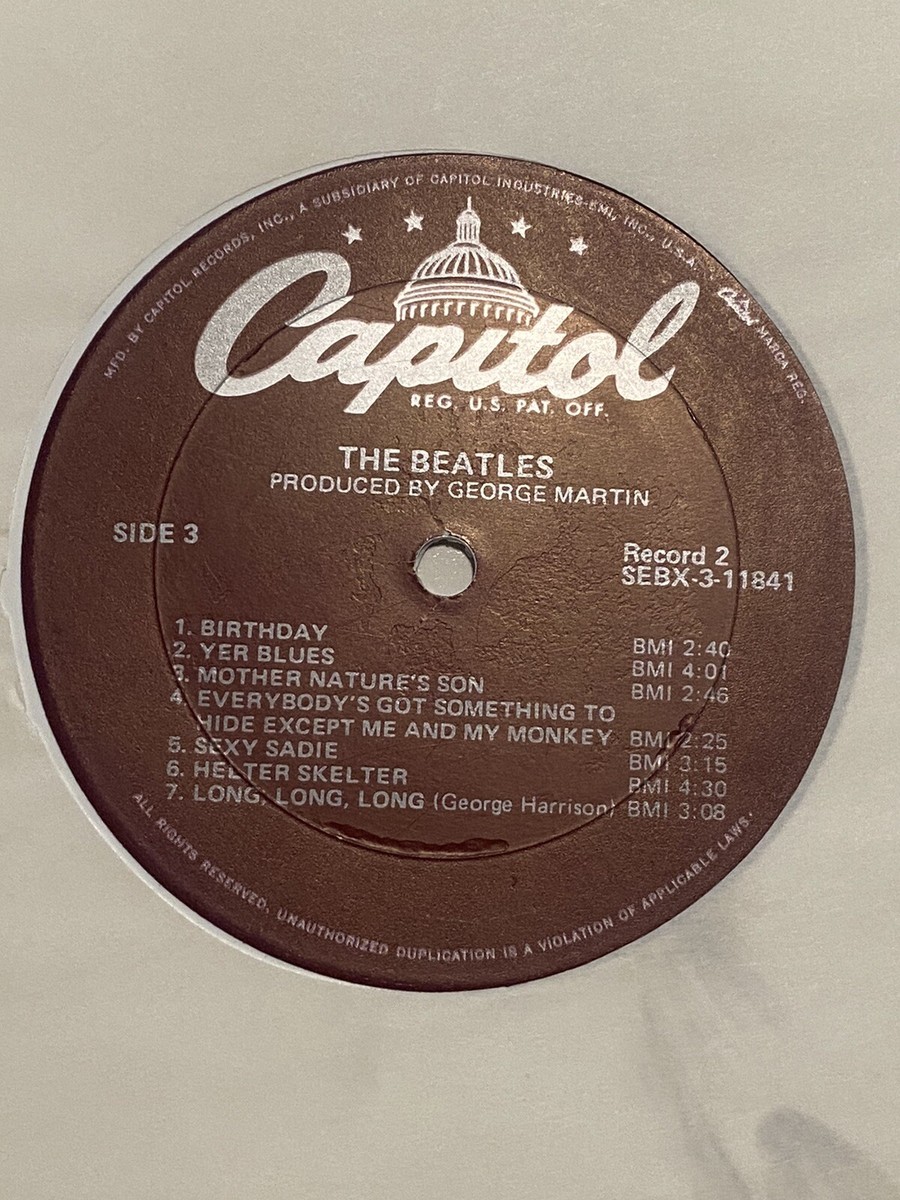 The Beatles (White Album) – 1978 White Vinyl Printing Errors SEBX