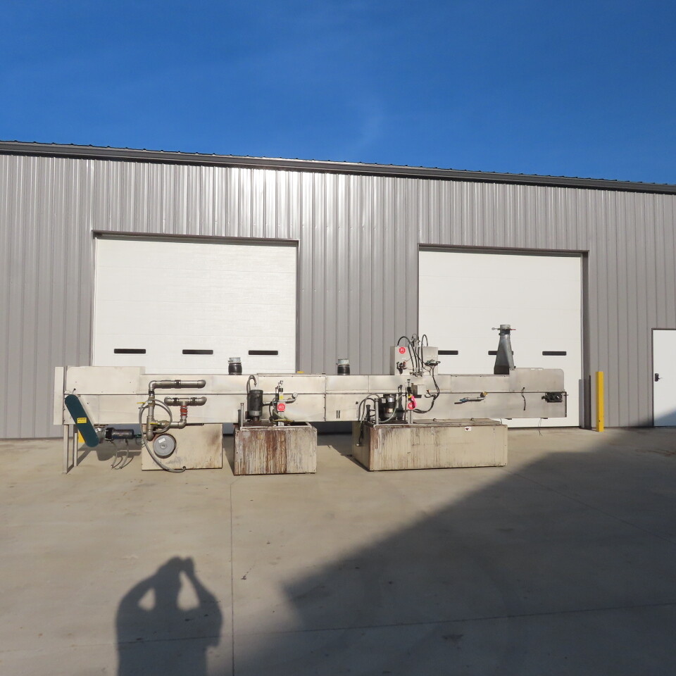 281x91/2" 12FPM Stainless Steel 3 Stage Conveyor Parts Washer Wash