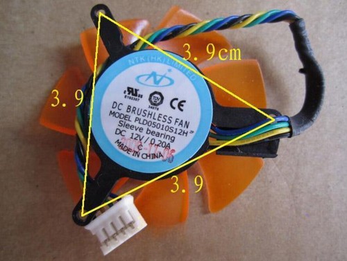 Power Logic PLD05010S12H DC12V 0.20A 50x50x10mm 50mm Graphics Card Cooling Fan - Picture 3 of 4