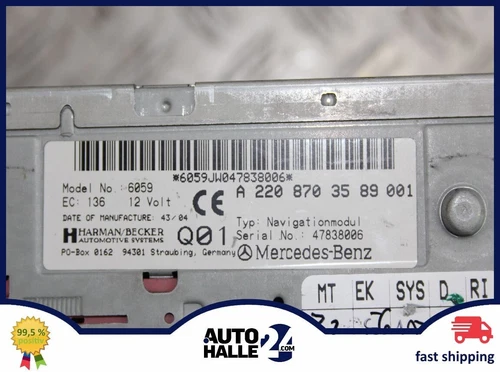 111175 Mercedes-Benz W220 Navigationsgerät DvD Rom A2208703589001 - Bild 5 von 5